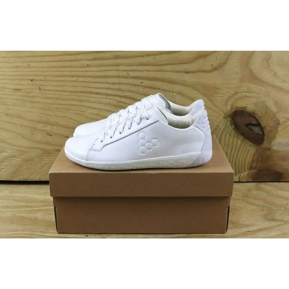 Vivo Barefoot Shoes Womens 35 Geo Court L White Leather Trainers Athletic New